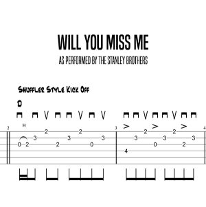 Will You Miss Me, George Shuffler (Advanced)