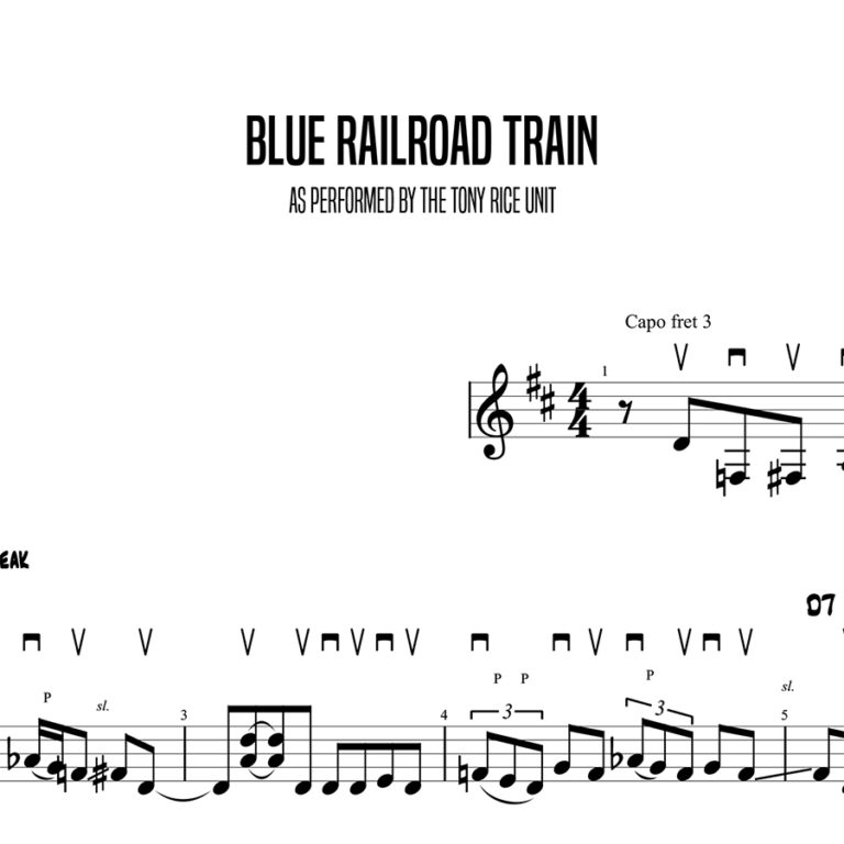 Blue Railroad Train, Tony Rice (Advanced) Lessons With Marcel