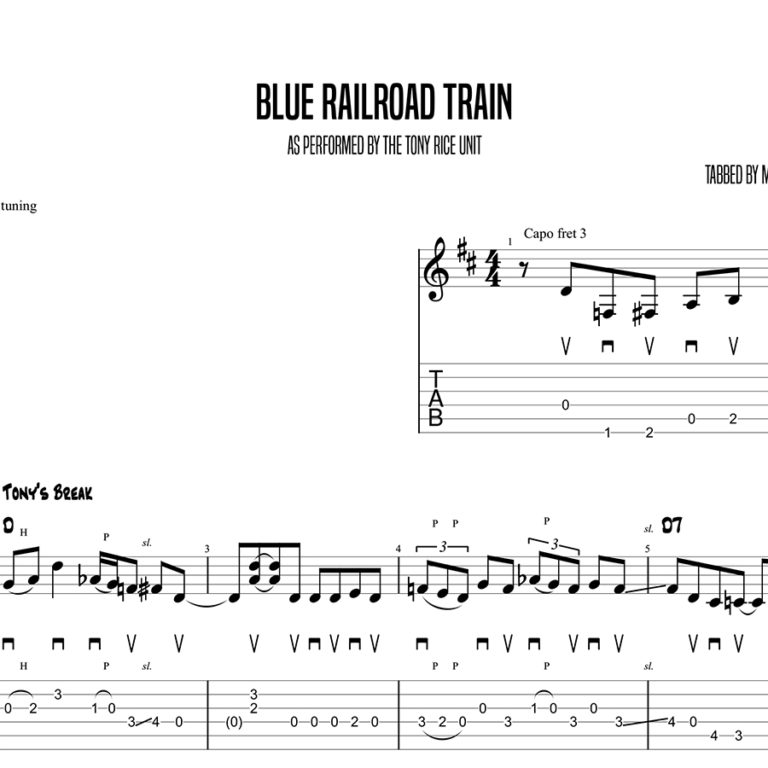 Blue Railroad Train, Tony Rice (Advanced) Lessons With Marcel
