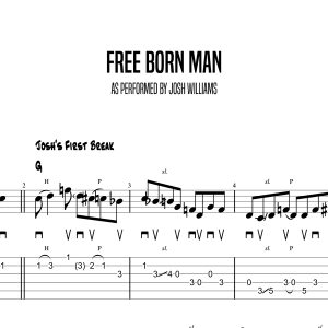 Free Born Man, Josh Williams (Advanced)