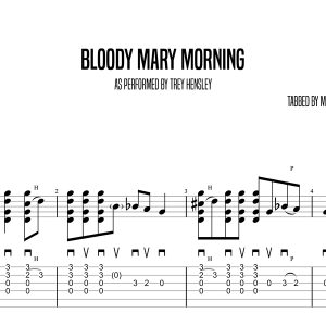 Bloody Mary Morning, Trey Hensley (Advanced)