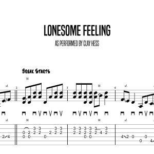 Lonesome Feeling, Clay Hess (Advanced)