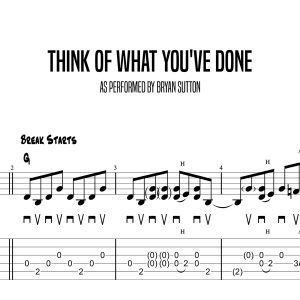 Think of What You've Done, Bryan Sutton (Advanced)