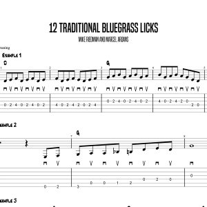 12 Traditional Bluegrass Licks, Mike Riedman (Advanced)